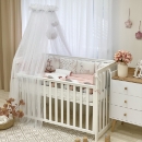 Set lenjerie patut bebe 7 piese Bambi roz (11)